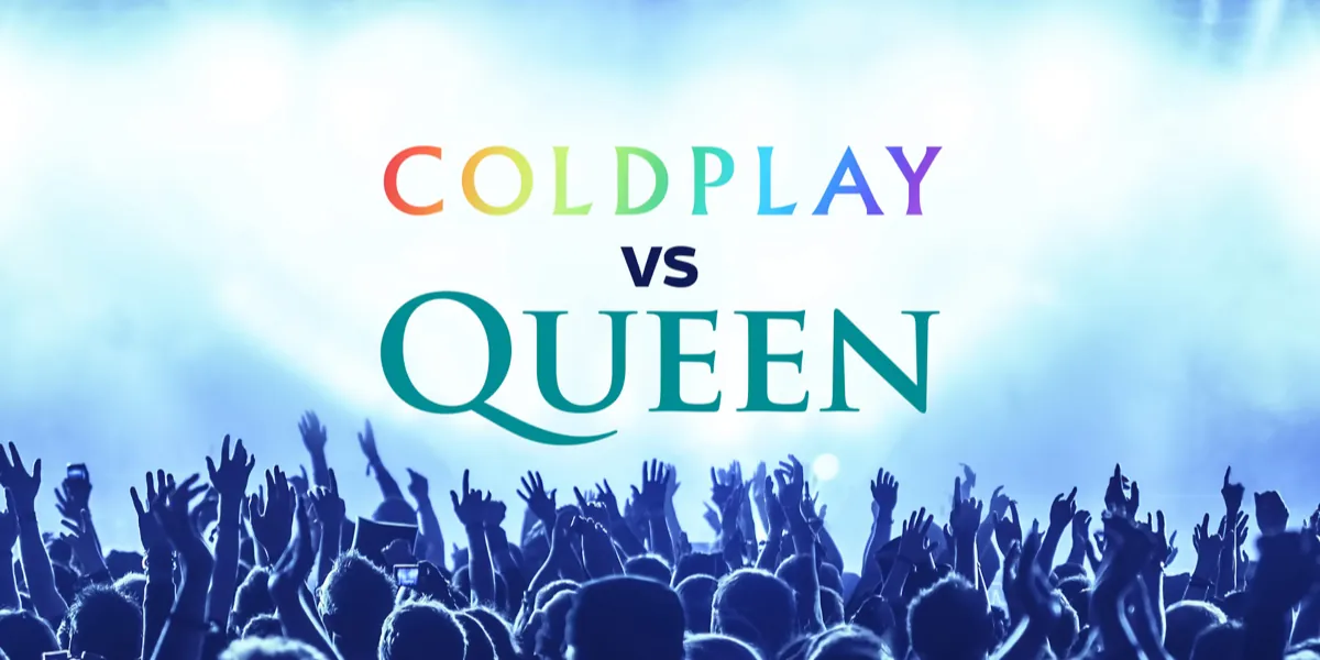 Concert artwork for Coldplay vs Queen